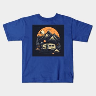 Van Life Glamping Digital Nomad Kids T-Shirt